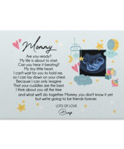 Custom Photo Mommy Are You, White, 0.75'' Framed Canvas