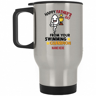 14 oz. Silver Travel Mug