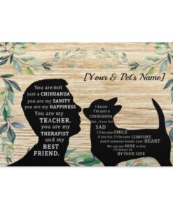 Personalized Chihuahua, White, 0.75'' Framed Canvas