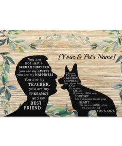 Personalized German, White, 0.75'' Framed Canvas