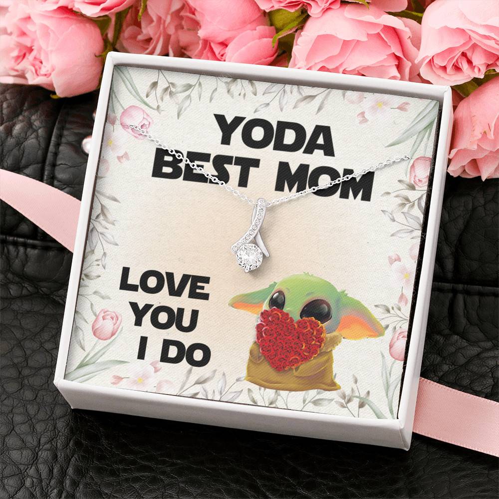 Baby Yoda Best Mom Love You I Do Alluring Beauty Pendant Necklace - Yoda Mother's Day Necklace Baby Yoda Best Mom Love You I Do Alluring Beauty Pendant Necklace - Yoda Mother's Day Necklace