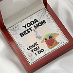 Baby Yoda Best Mom Love You I Do Alluring Beauty Pendant Necklace - Yoda Mother's Day Necklace Baby Yoda Best Mom Love You I Do Alluring Beauty Pendant Necklace - Yoda Mother's Day Necklace