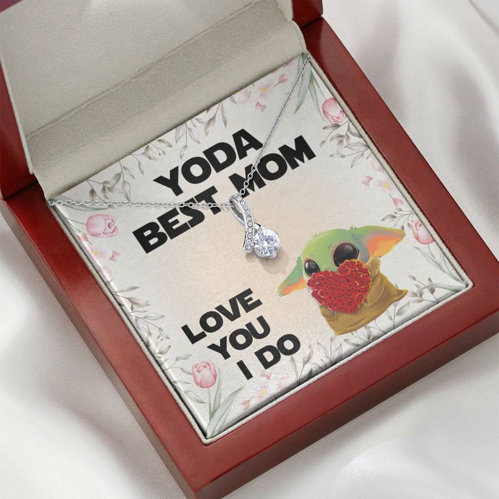 Baby Yoda Best Mom Love You I Do Alluring Beauty Pendant Necklace - Yoda Mother's Day Necklace Baby Yoda Best Mom Love You I Do Alluring Beauty Pendant Necklace - Yoda Mother's Day Necklace
