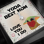 Baby Yoda Best Mom Love You I Do Alluring Beauty Pendant Necklace - Yoda Mother's Day Necklace Baby Yoda Best Mom Love You I Do Alluring Beauty Pendant Necklace - Yoda Mother's Day Necklace