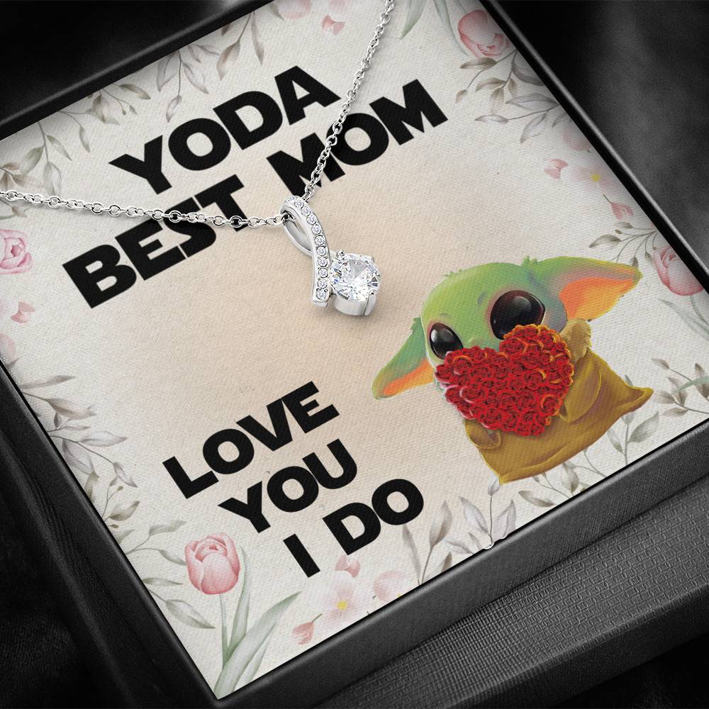 Baby Yoda Best Mom Love You I Do Alluring Beauty Pendant Necklace - Yoda Mother's Day Necklace Baby Yoda Best Mom Love You I Do Alluring Beauty Pendant Necklace - Yoda Mother's Day Necklace