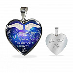 Remembering You Is Easy I Do It Everyday Missing You Is a Heartache Sympathy Heart Pendant Necklace - Bangle