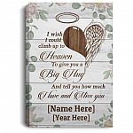 Personalized I Wish, White, 0.75'' Framed Canvas