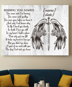 Alternative view of Personalized Missing You Always Framed Canvas - You Never Said I'm Leaving Unframed Poster