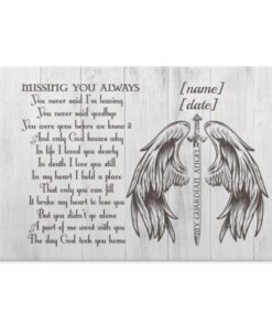 Personalized Missing You Always, White, 0.75'' Framed Canvas