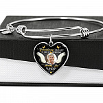 Personalized Photo Remembering You Is Easy I Do It Everyday Sympathy Heart Pendant Necklace - Bangle