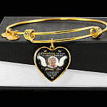 Personalized Photo Remembering You Is Easy I Do It Everyday Sympathy Heart Pendant Necklace - Bangle