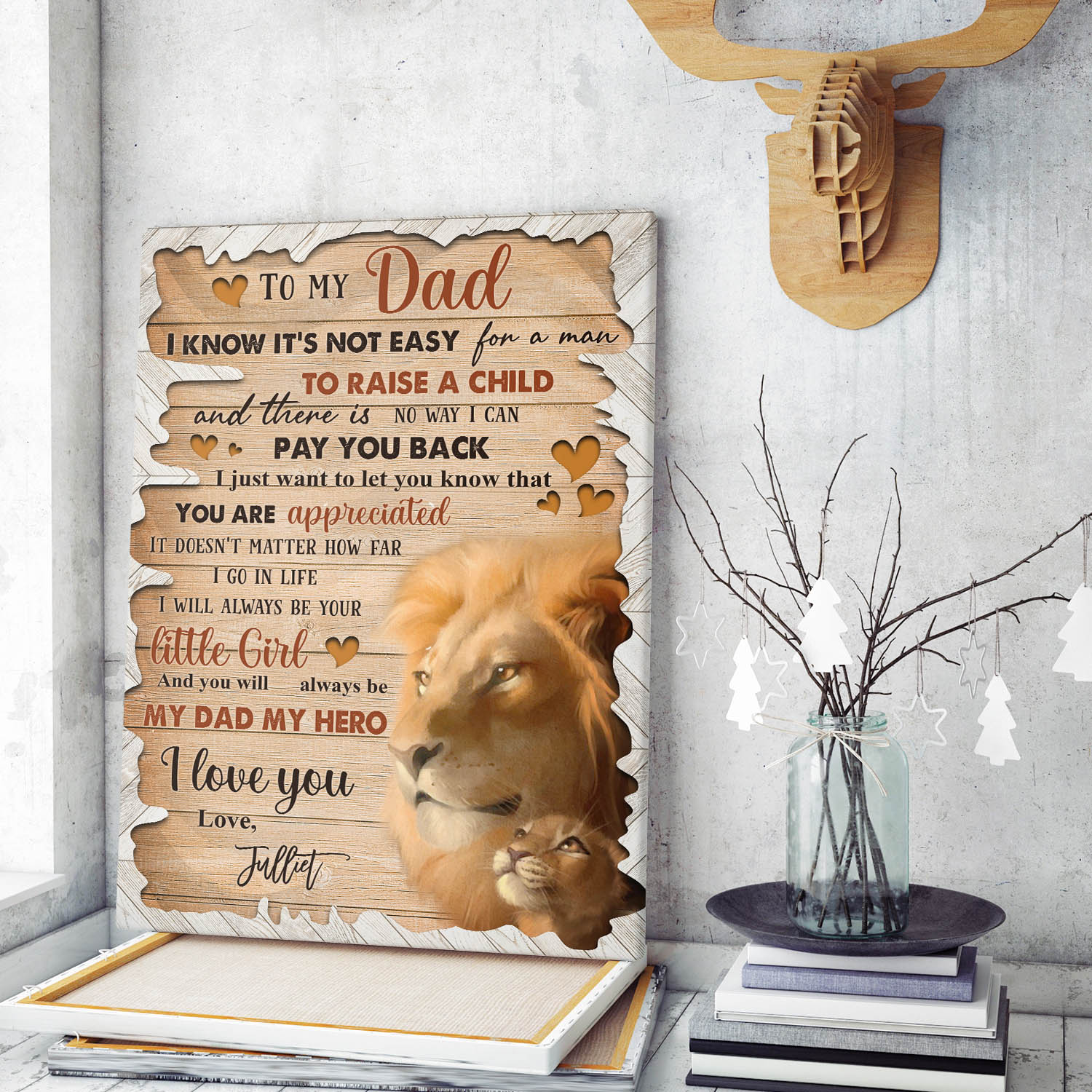 mock up poster frame in hipster interior background,christamas d