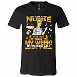 Personalized Nurse, Black, V-Neck T-Shirt