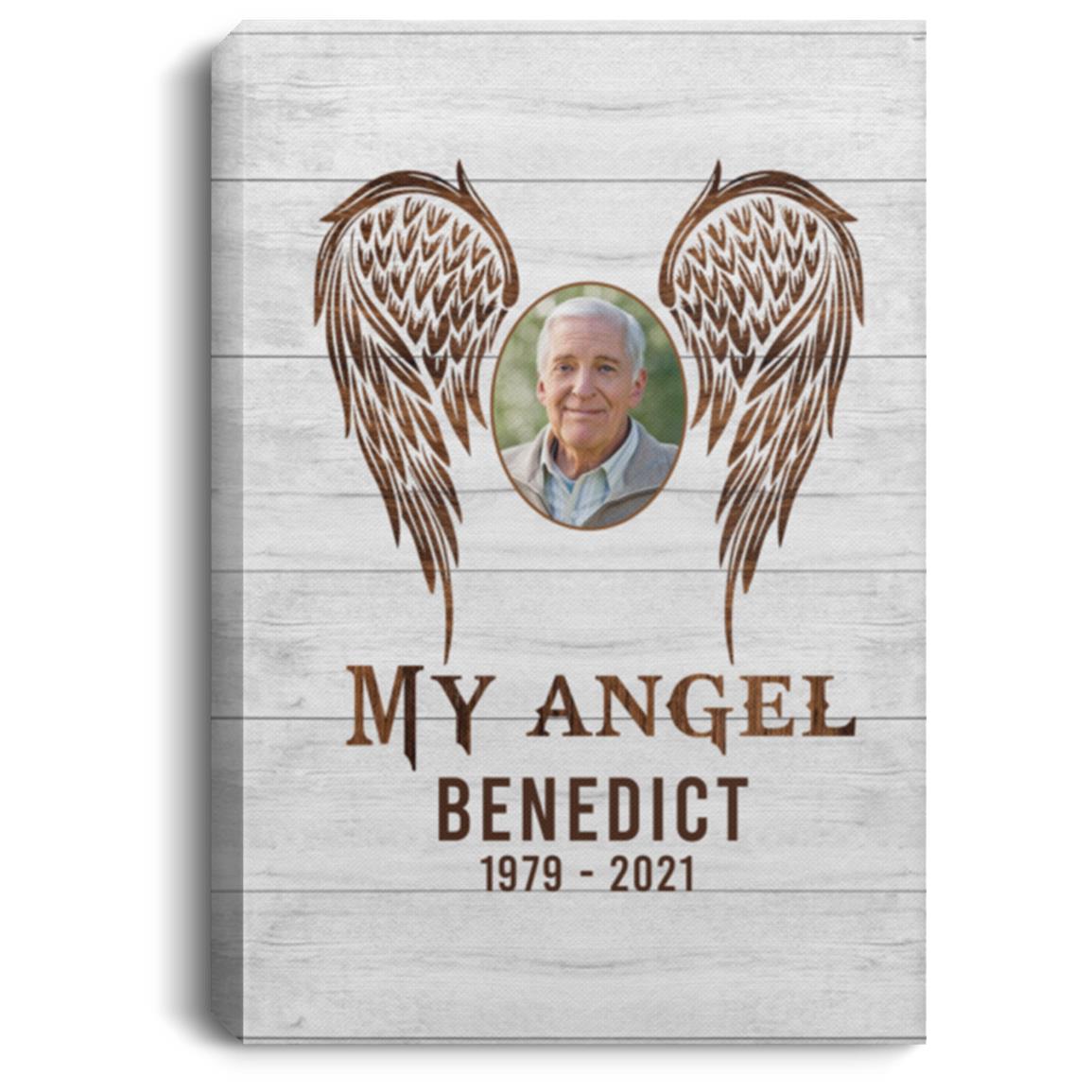 Personalized Custom Photo My Angel, White, 0.75'' Framed Canvas Personalized Custom Photo My Angel, White, 0.75'' Framed Canvas