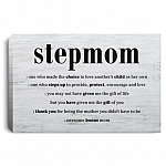 Stepmom Definition One, White, 0.75'' Framed Canvas Stepmom Definition One, White, 0.75'' Framed Canvas