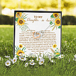 To My Daughter In Law We Both Love The Same Man I Will Forever Love You Sunflower Interlocking Hearts Pendant Necklace