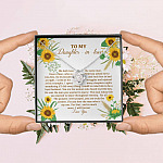 To My Daughter In Law We Both Love The Same Man I Will Forever Love You Sunflower Love Knot Necklace To My Daughter In Law We Both Love The Same Man I Will Forever Love You Sunflower Love Knot Necklace