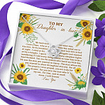 To My Daughter In Law We Both Love The Same Man I Will Forever Love You Sunflower Love Knot Necklace To My Daughter In Law We Both Love The Same Man I Will Forever Love You Sunflower Love Knot Necklace