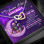 Nightmare Christmas to My Smokin Hot Soulmate Never Forget That I Love You Interlocking Hearts Pendant Necklace Nightmare Christmas to My Smokin Hot S