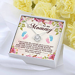 To My Mommy I May Just Be A Bump But I Love You More Than You Ever Know Love Knot Necklace - Mom To Be Gifts