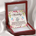 To My Mommy I May Just Be A Bump But I Love You More Than You Ever Know Love Knot Necklace - Mom To Be Gifts