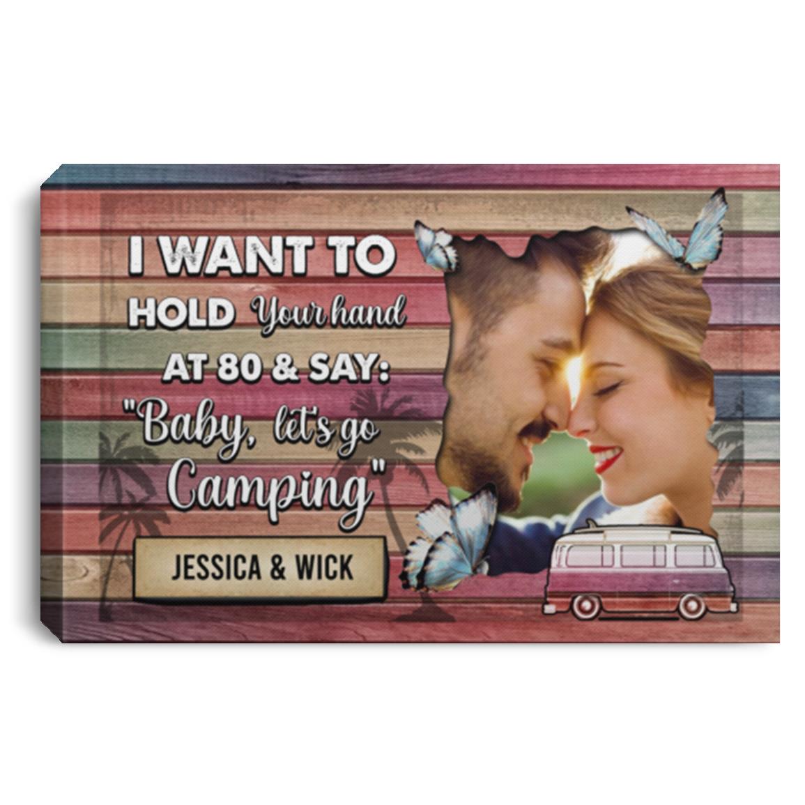 Personalized Photo I Want To, White, 0.75'' Framed Canvas