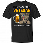 Veteran Loves Beer Shirt, Black, Unisex T-Shirt Veteran Loves Beer Shirt, Black, Unisex T-Shirt