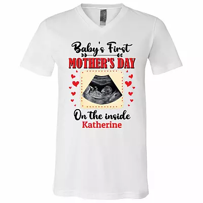 Custom Photo Baby Shirt, White, V-Neck T-Shirt