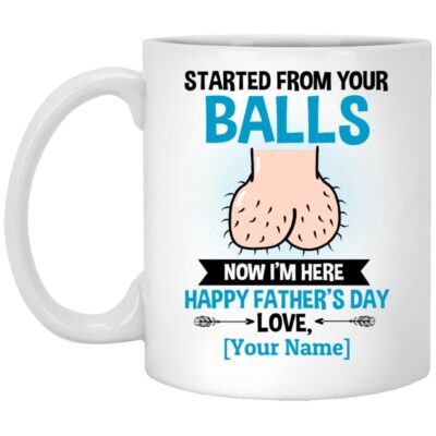 Personalized Started Mug, White, 11 oz. White Mug