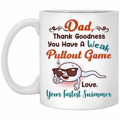 Dad Thank Goodness You, White, 11 oz. White Mug