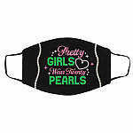 Pink and Green Mask, White, Cloth Face Cover – Medium/Large Pink and Green Mask, White, Cloth Face Cover – Medium/Large