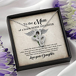 To the Mom of A Brave Nurse Daughter I Know the Worry Is Hard and We Don't See Each Other Double Hearts Necklace To the Mom of A Brave Nurse Daughter I Know the Worry Is Hard and We Don't See Each Other Double Hearts Necklace