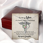 To the Mom of A Brave Nurse Daughter I Know the Worry Is Hard and We Don't See Each Other Stethoscope Necklace