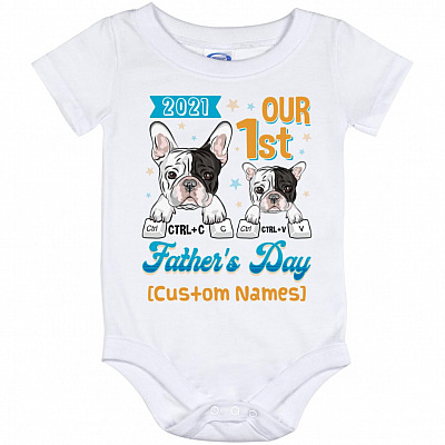 Personalized Onesie, White, Baby Onesie - 12 Month
