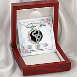 To My Boyfriend's Beautiful Mom Thank You For Sharing Your Son Double Hearts Necklace