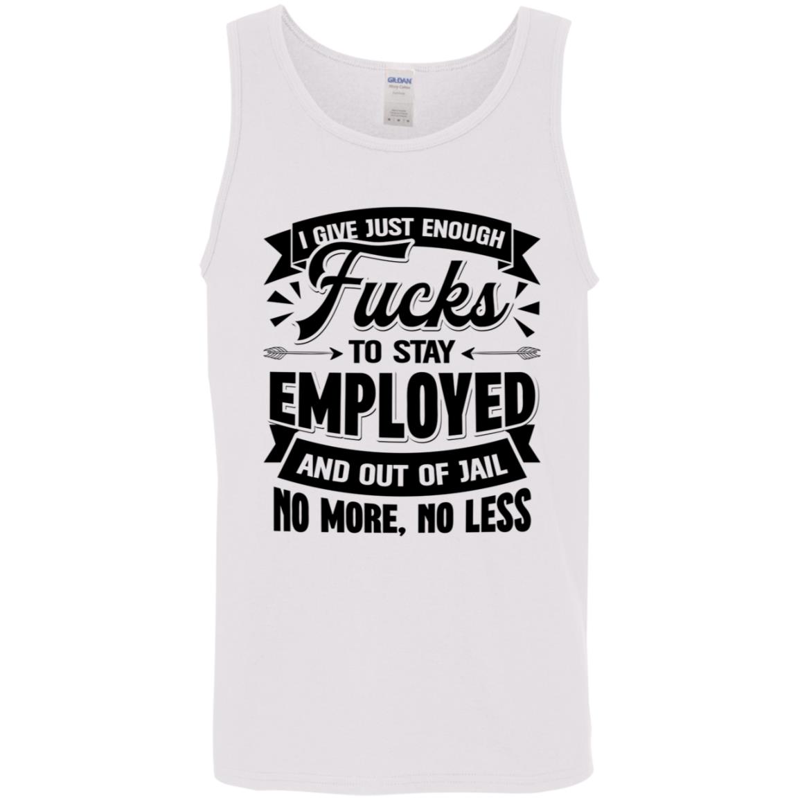 Enough Fucks Tank, White, Unisex Tank Top