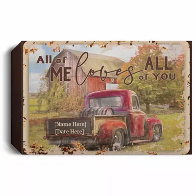 Personalized All Of Me, White, 1.5'' Deluxe Framed Canvas