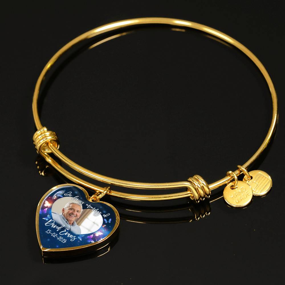Personalized Photo In Loving Memory Of Custom Name Heart Pendant Necklace - Memorial Gift Jewelry