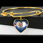 Personalized Photo In Loving Memory Of Custom Name Heart Pendant Necklace - Memorial Gift Jewelry