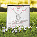 To My Boyfriend's Mom I Never Thought I'd Find The One Till I Met Your Son Forever Love Heart Pendant Necklace