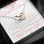 To My Boyfriend's Mom I Never Thought I'd Find The One Till I Met Your Son Interlocking Hearts Pendant Necklace To My Boyfriend's Mom I Never Thought I'd Find The One Till I Met Your Son Interlocking Hearts Pendant Necklace