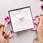 To My Boyfriend's Mom I Never Thought I'd Find The One Till I Met Your Son Interlocking Hearts Pendant Necklace To My Boyfriend's Mom I Never Thought I'd Find The One Till I Met Your Son Interlocking Hearts Pendant Necklace