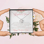 To My Boyfriend's Mom I Never Thought I'd Find The One Till I Met Your Son Love Knot Necklace