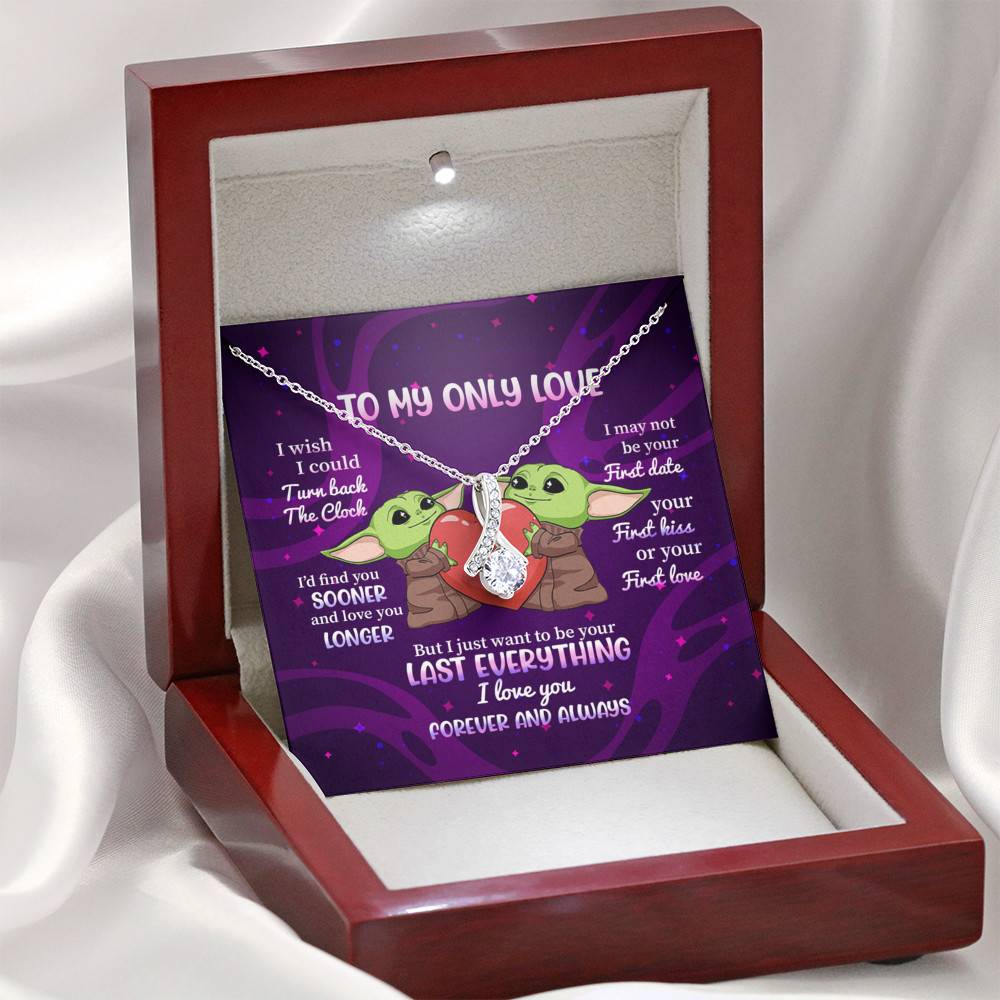 Yoda To My Only Love I Wish I Could Turn Back the Clock I Love You Forever and Always Alluring Beauty Necklace