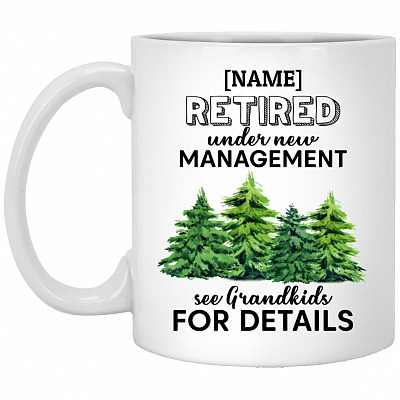 Personalized Retired Ceramic Coffee Mug, White, 11 oz. White Mug