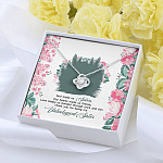 God Made Us Sisters Thank You for Being My Unbiological Sister Love Knot Pendant Necklace