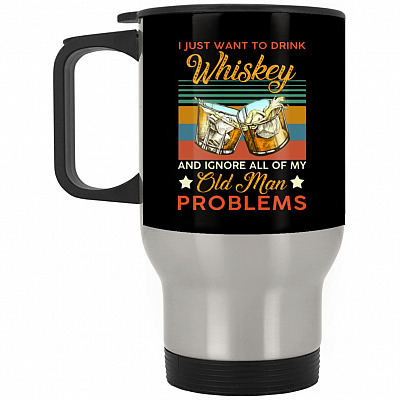 14 oz. Silver Travel Mug