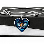 Personalized Custom Photo Memorial God Has You In His Arms I Have You In My Heart Heart Necklace - Bangle