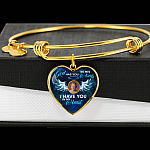 Personalized Custom Photo Memorial God Has You In His Arms I Have You In My Heart Heart Necklace - Bangle