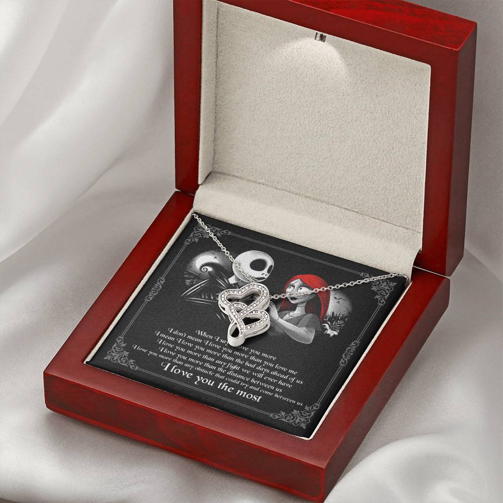 When I Say I Love You More I Love You The Most Jack Sally Double Hearts Necklace